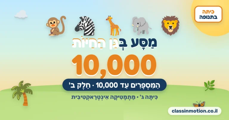 המספרים עד 10,000 מצגת אינטראקטיבית לכיתות ג