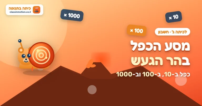 מצגת בחשבון אינטראקטיבית לכיתה ג בנושא כפל וחילוק בעשרות
