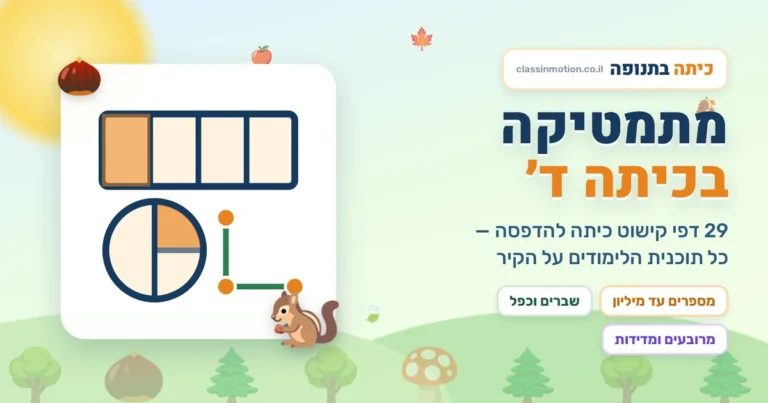 קישוט כיתה ד מתמטיקה וגיאומטריה מוכן להדפסה