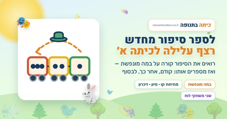 מצגת בעברית לכיתה א לספר סיפור